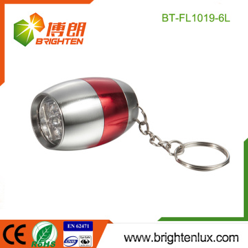 Фабрика горячего сбывания дешевое малый карманный алюминиевый материал выдвиженческий миниый 6 вело Blacklight Keychain UV свет